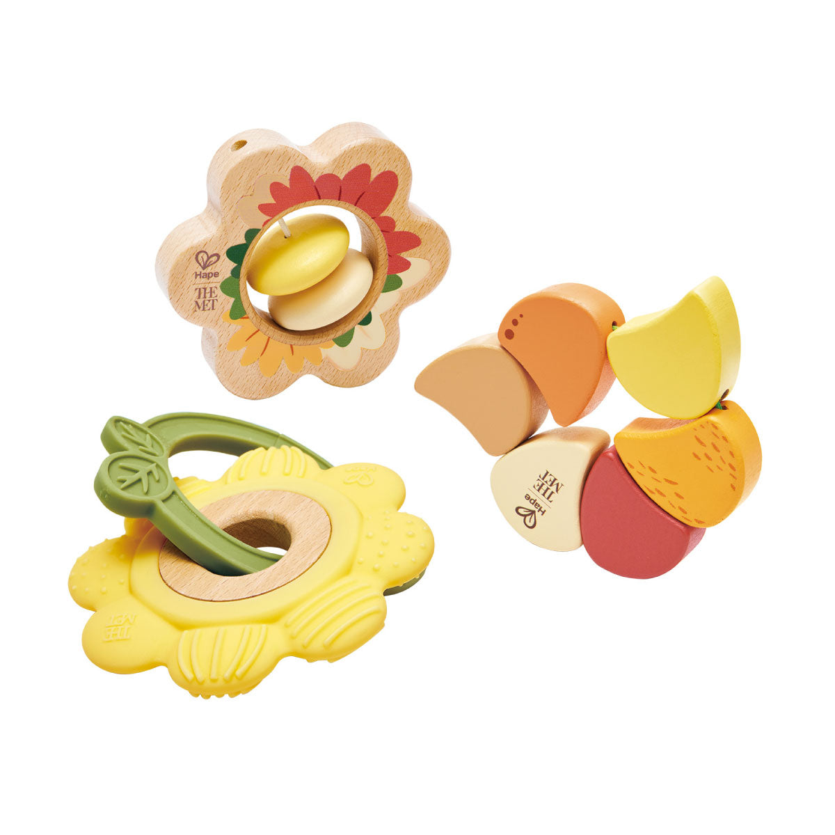 Artful Flowers Rattle Trio - Hape x The Met