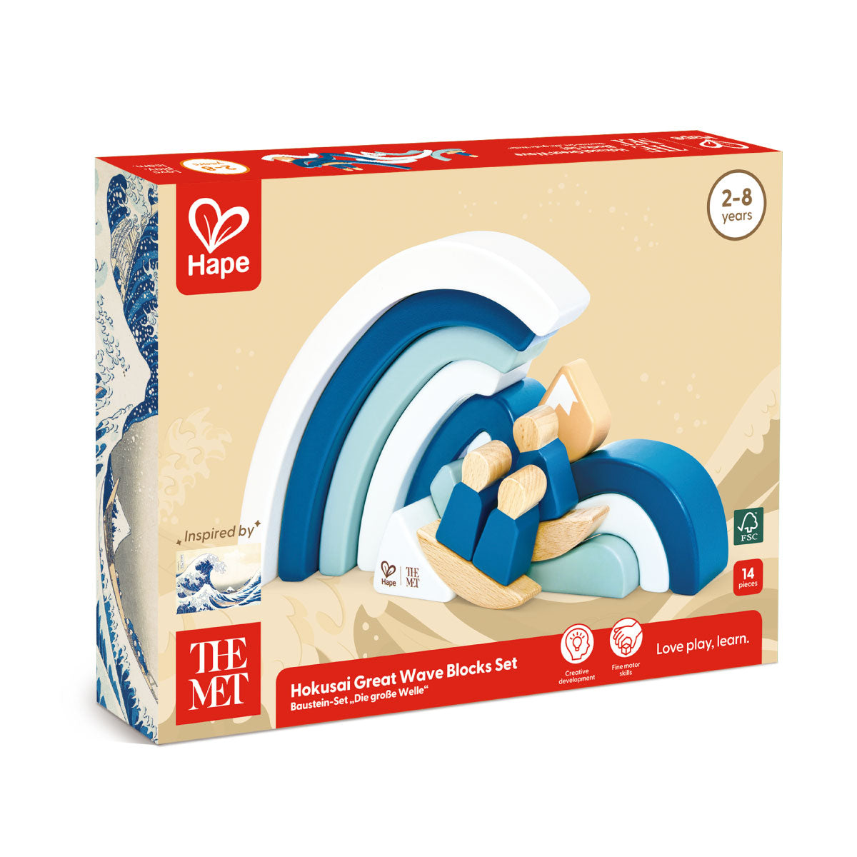 Hokusai Great Wave Blocks Set - Hape x The Met