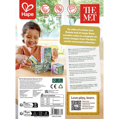 6 Works of Art - Puzzle Cubes - Hape x The Met