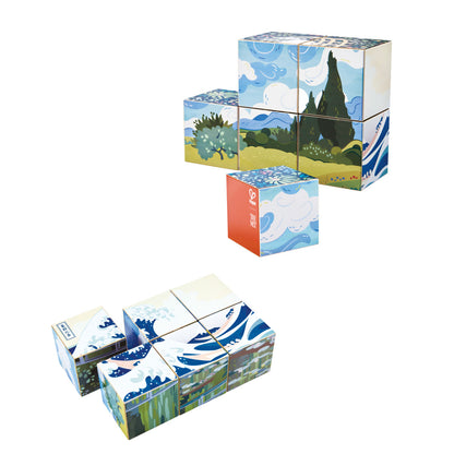 6 Works of Art - Puzzle Cubes - Hape x The Met