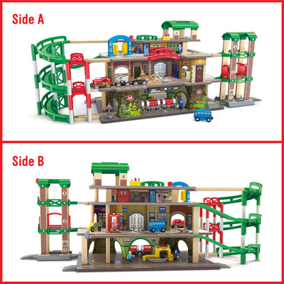 Hape Multi-Level Railway City Set