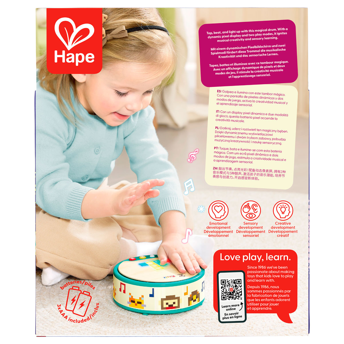 Hape Pixelz Bright Beats Pixel Drum