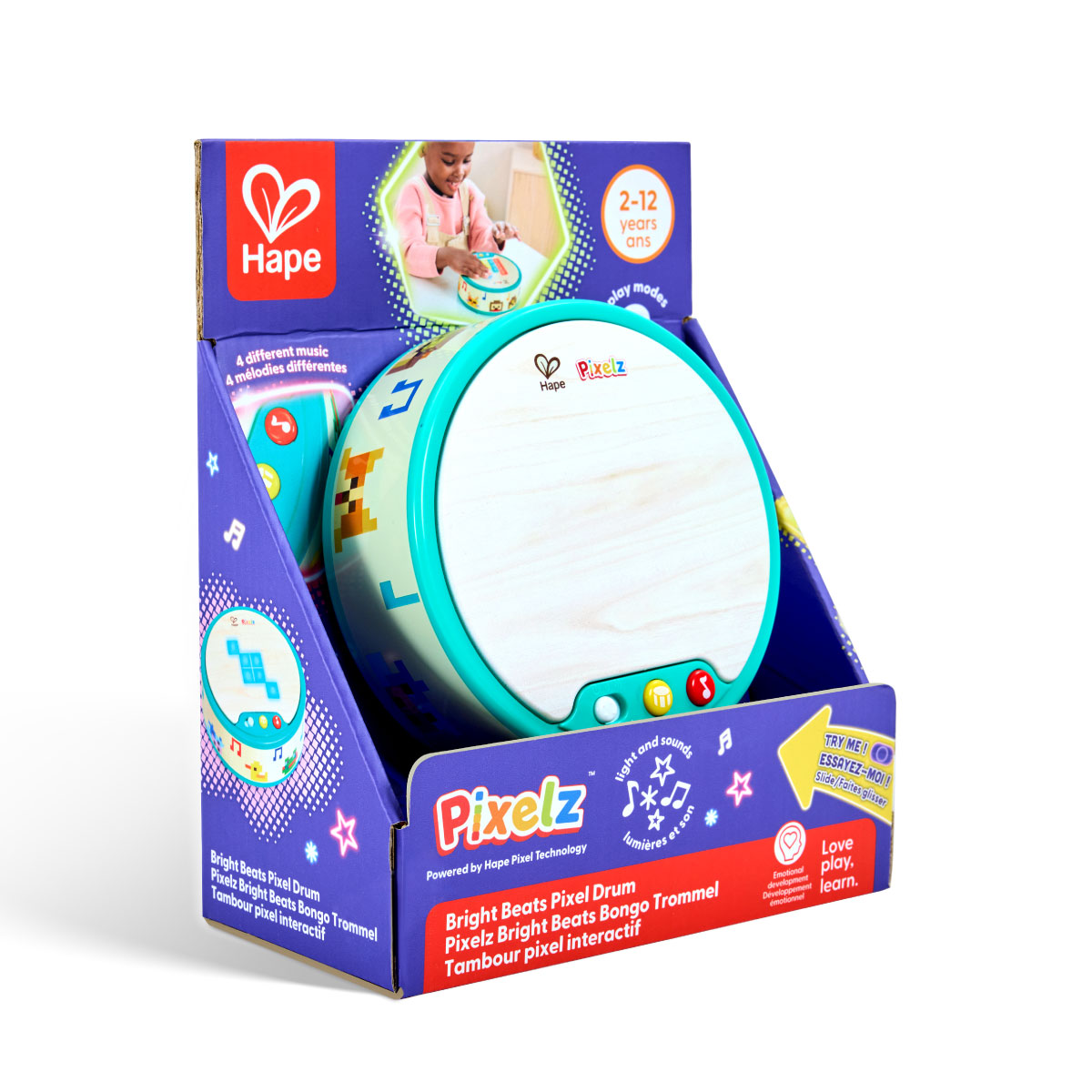Hape Pixelz Bright Beats Pixel Drum