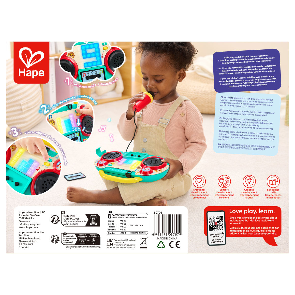Hape Pixelz Sing-Along Pixel Boombox