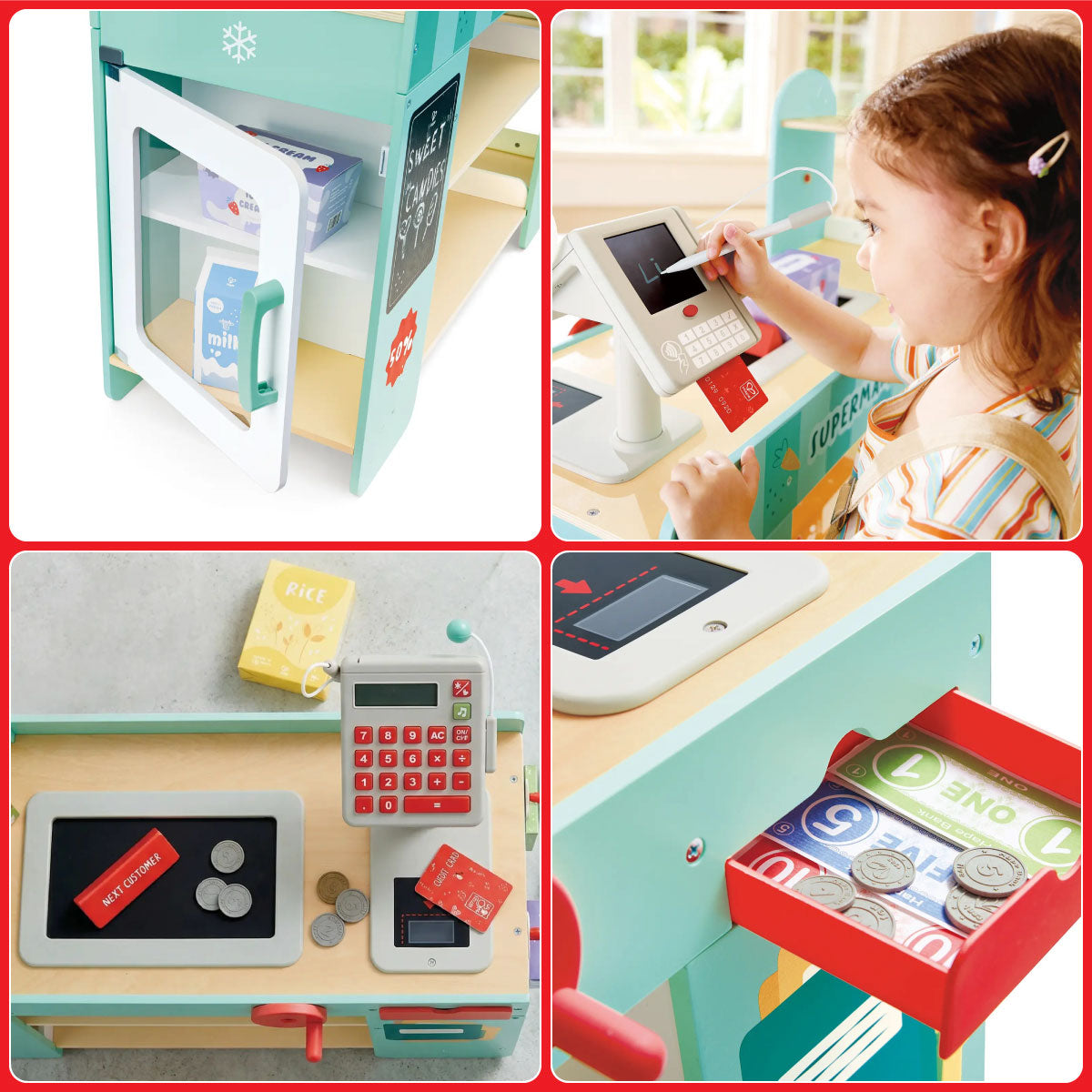 Hape Smart and Wooden Supermarket Play Set