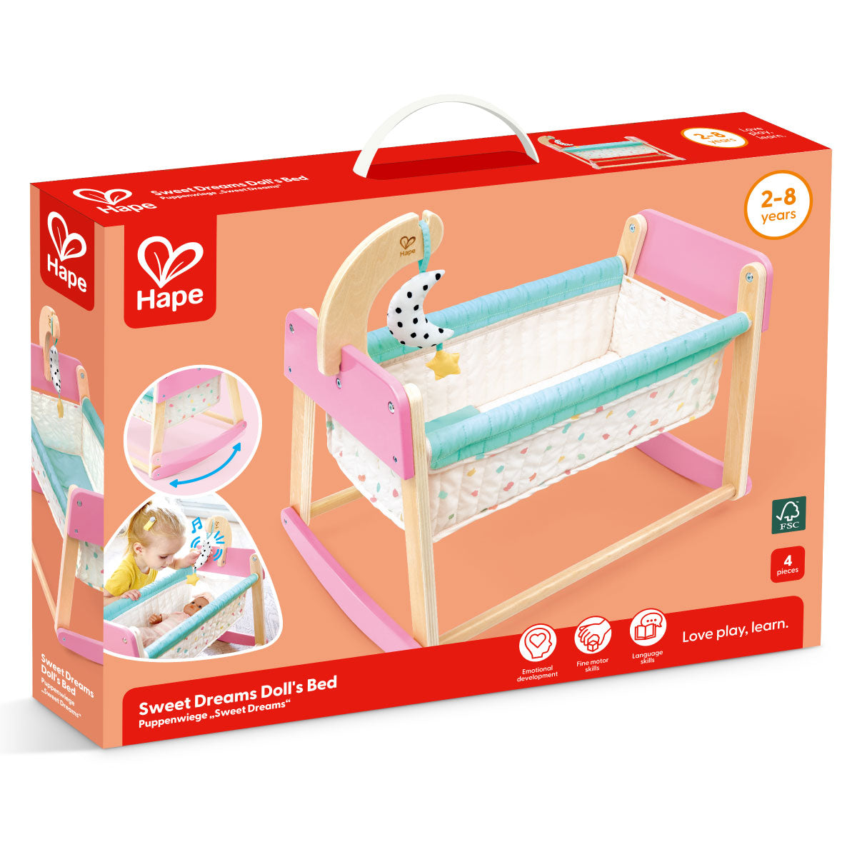 Hape Sweet Dreams Doll Rocking Bed