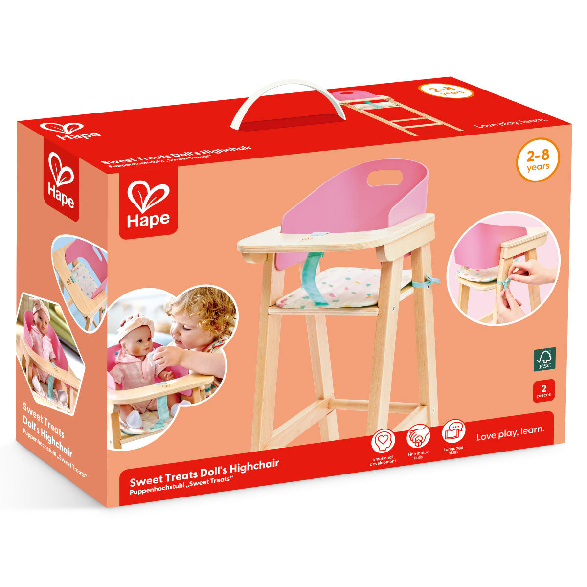 Hape Sweet Treats Doll Highchair