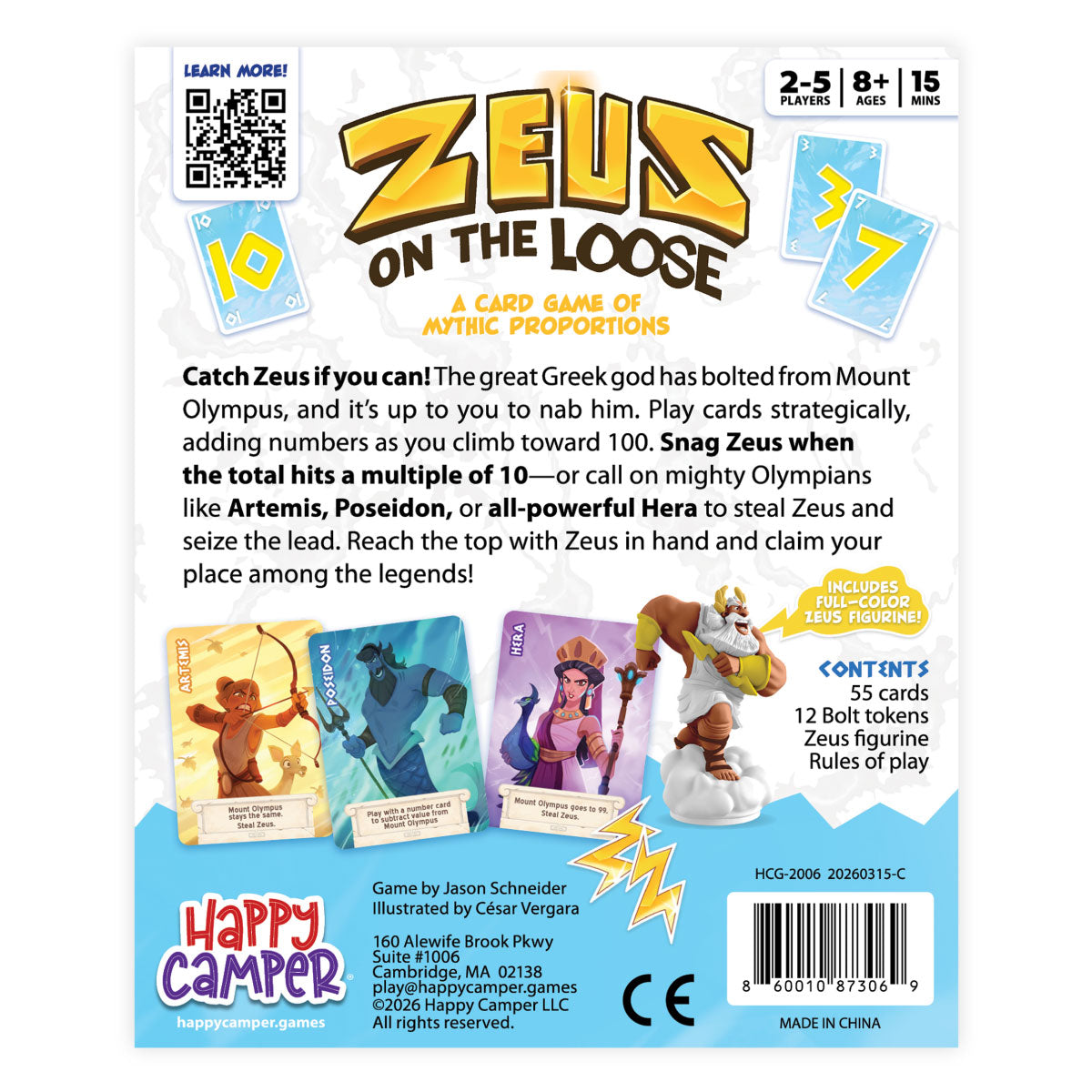 Zeus on the Loose Card Game