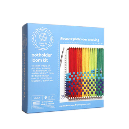 Harrisville Designs Friendly Loom Potholder Loom Kit - 7” Traditional Size