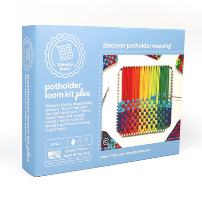 Harrisville Designs Friendly Loom Potholder Loom Plus - 7” Traditional Size