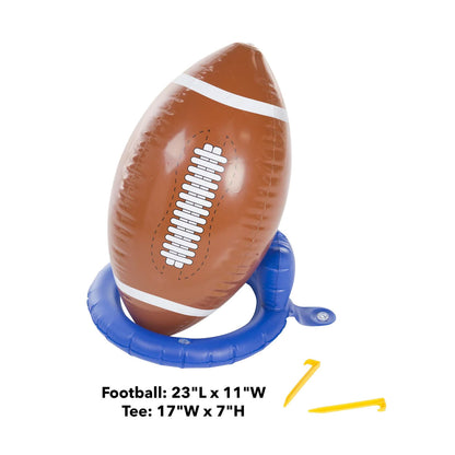 Hearthsong Giant Kick and Catch Inflatable Football with Tee