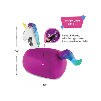 Hearthsong Inflatable Ride-On Hop 'n Go Unicorns - Set of 2