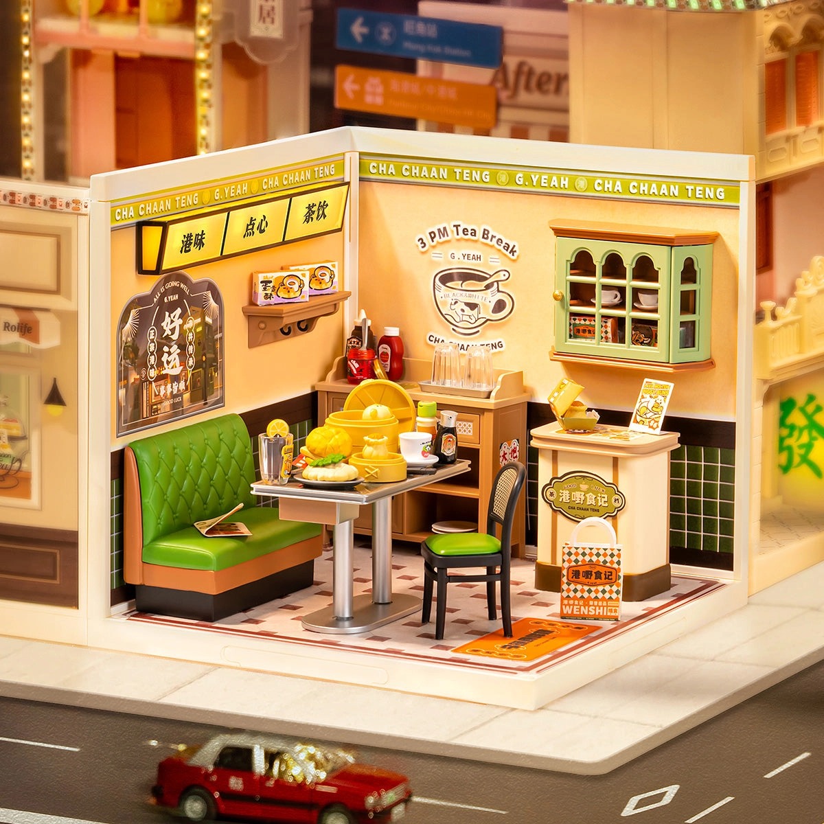DIY Miniature House Kit - Hong Kong Bites Cafe - Rolife Super Creator - Hands Craft