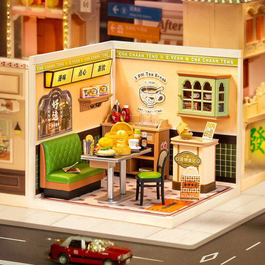 DIY Miniature House Kit - Hong Kong Bites Cafe - Rolife Super Creator - Hands Craft