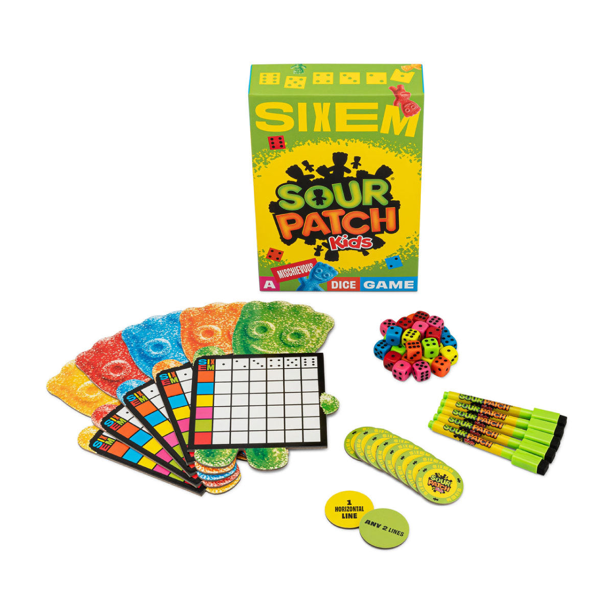 Sixem Sour Patch Kids Dice Game from Hootenanny Games