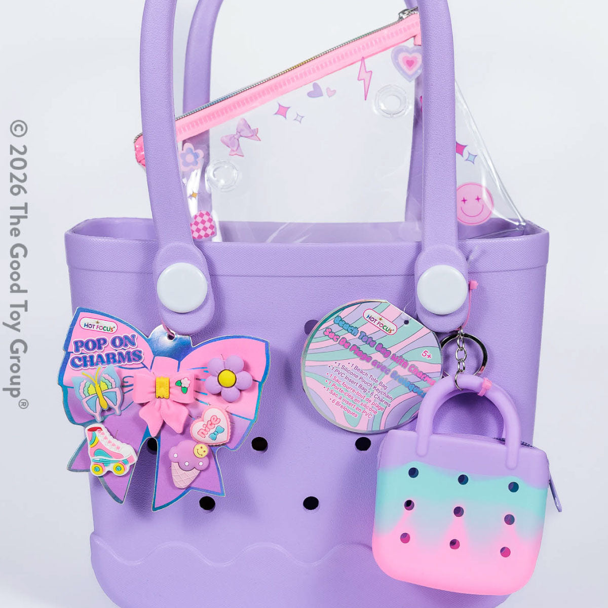 Beach Tote Bag with Charms - Bowtiful