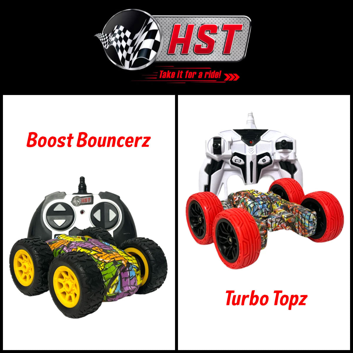 HST-US WildStyle RC Stunt Cars Boost Bouncerz and Turbo Topz