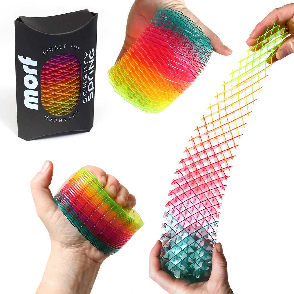 Humango Morf Big Spring Fidget Toy - Rainbow