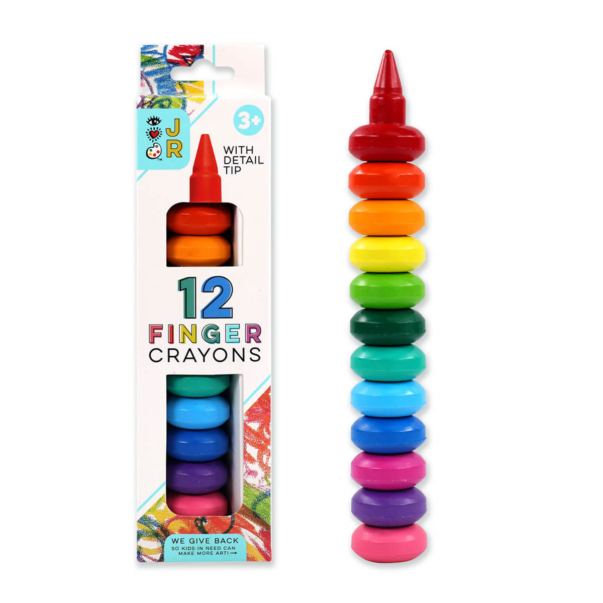 iHeartArt JR 12 Finger Crayons from Bright Stripes.