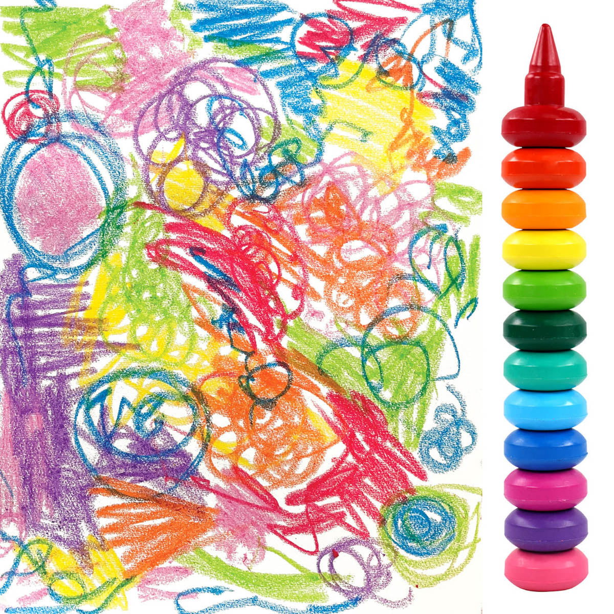 iHeartArt JR 12 Finger Crayons from Bright Stripes.