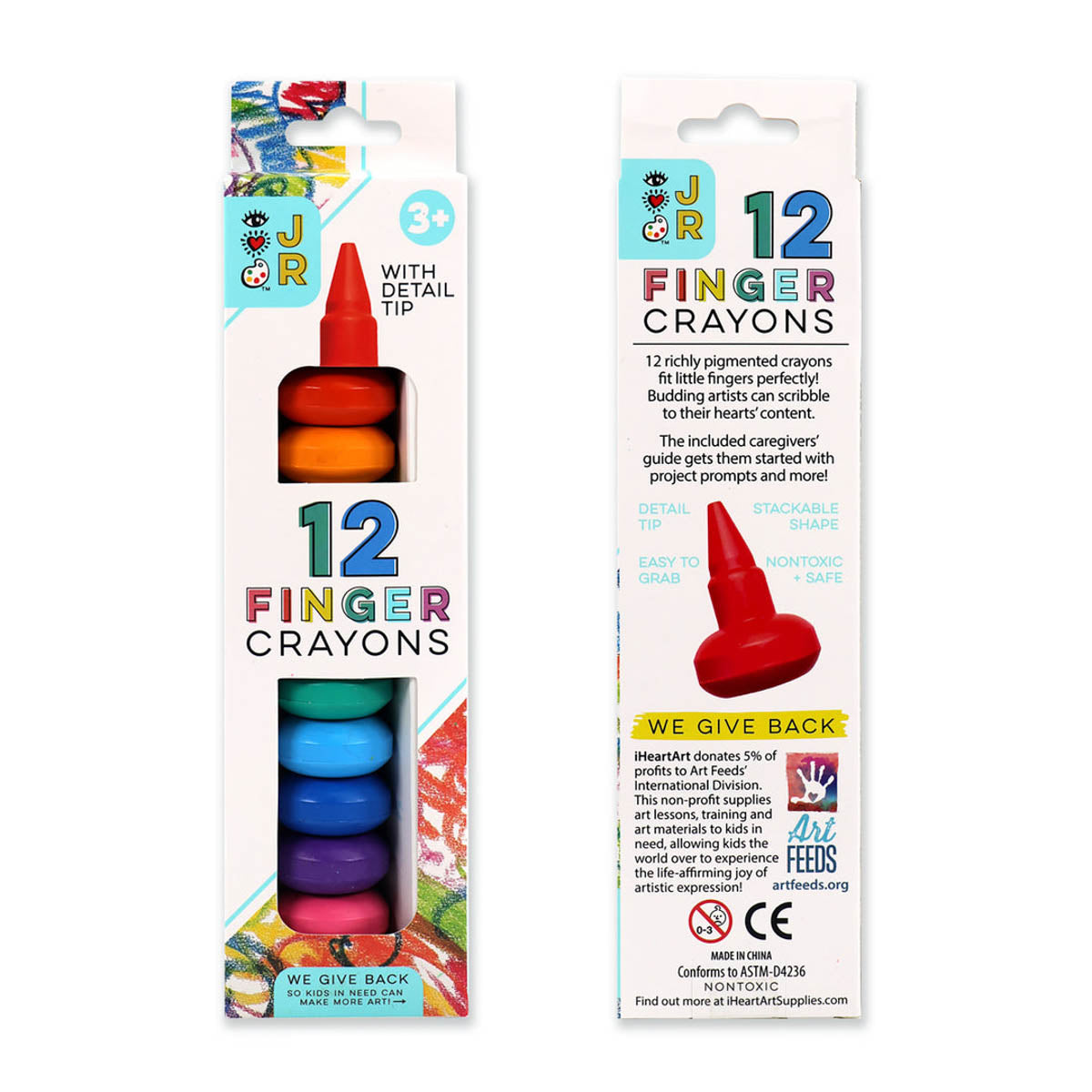 iHeartArt JR 12 Finger Crayons from Bright Stripes.