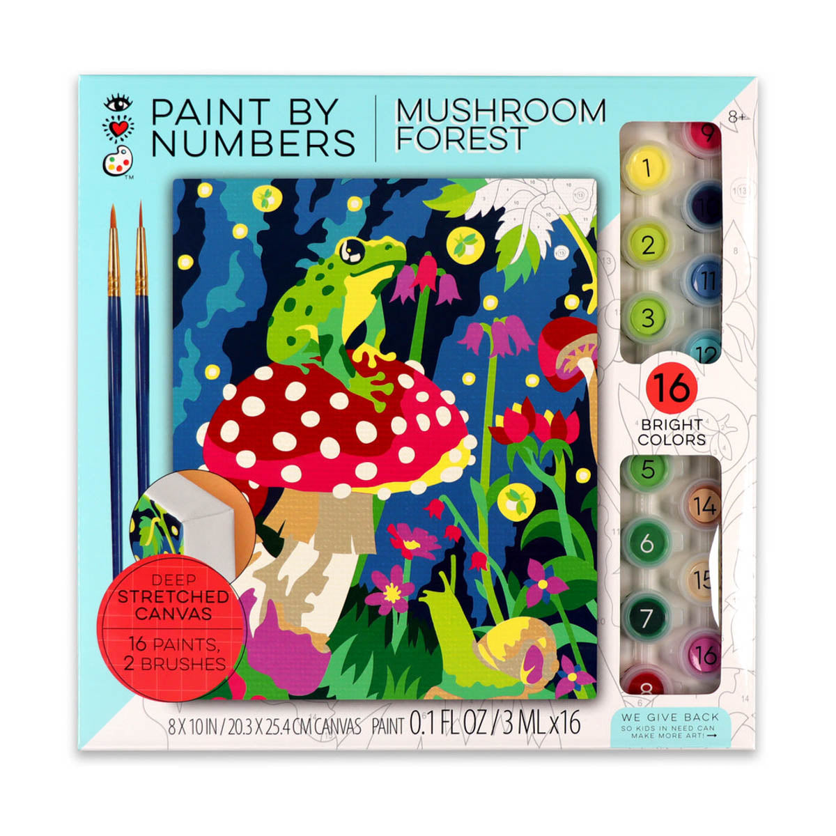 iHeartArt Paint By Numbers, Frog & Mushroom Forest, from Bright Stripes