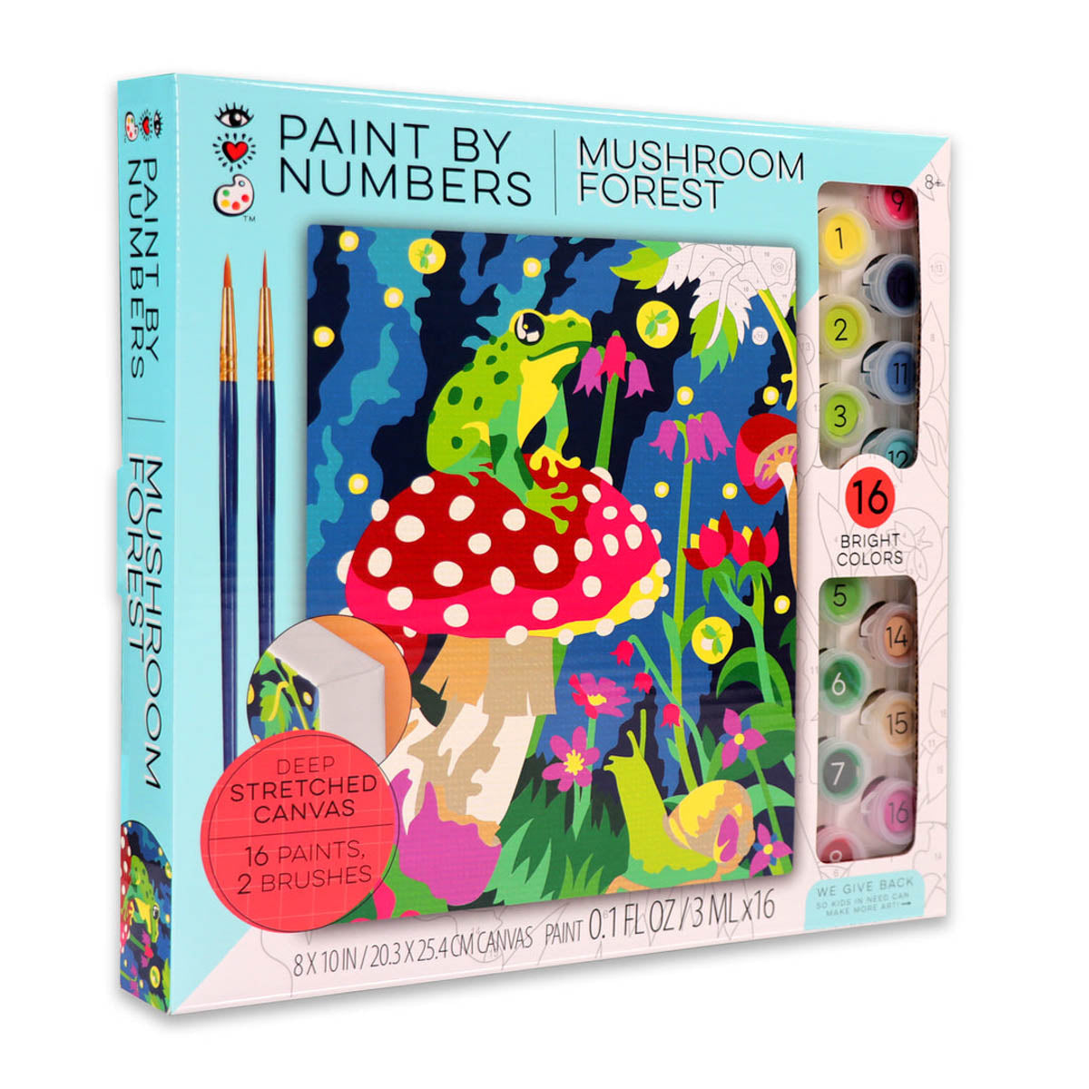 iHeartArt Paint By Numbers, Frog & Mushroom Forest, from Bright Stripes