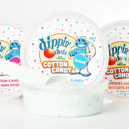 iScream Dippin' Dots Cotton Candy Floss Sugars 3 pack: Cookies & Cream, Pink Cotton Candy, and Blue Cotton Candy flavors