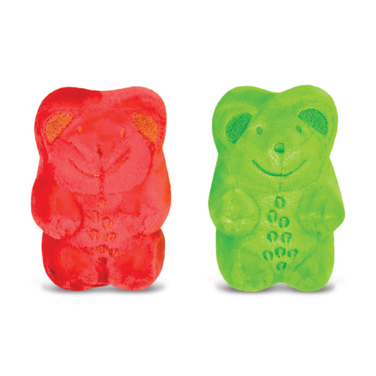 iScream Haribo Snack Packaging Plush - mini gummy bear plushies in red and green