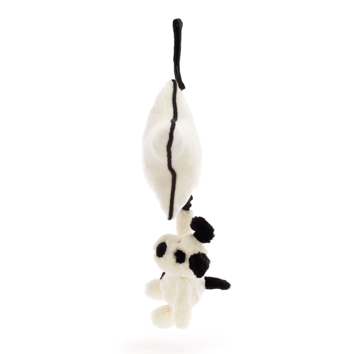 Jellycat Bashful Black & Cream Puppy Musical Pull