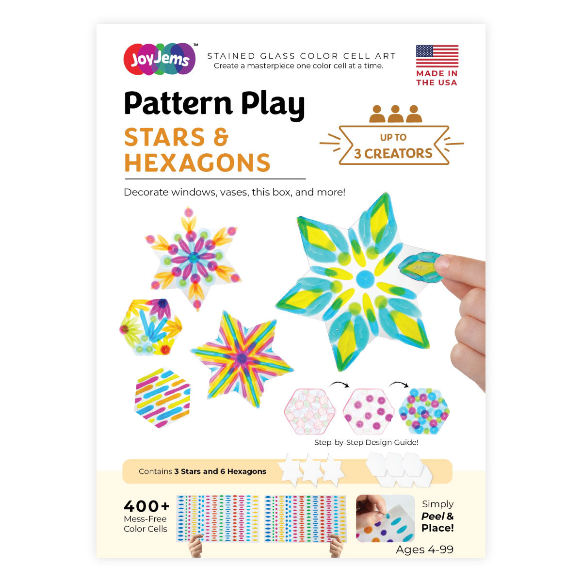JoyJems Pattern Play Stars & Hexagons Art Kit