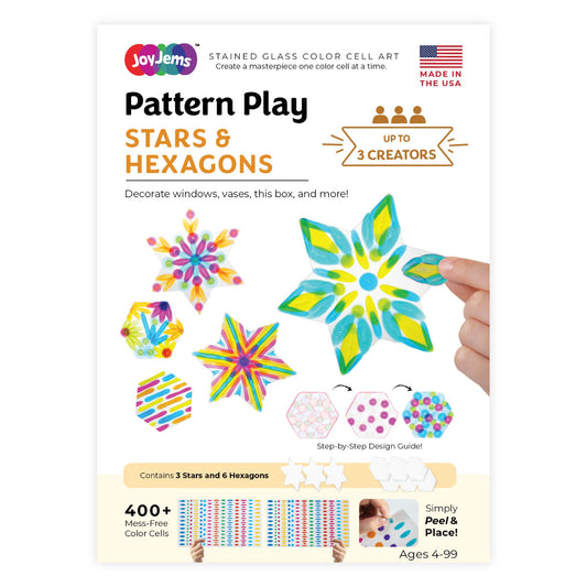 JoyJems Pattern Play Stars & Hexagons Art Kit