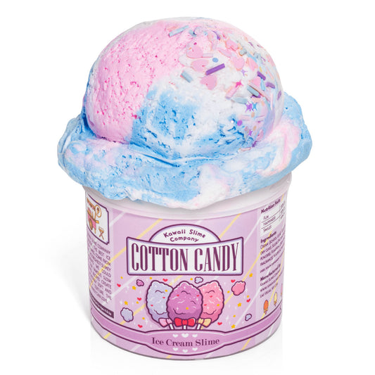 Kawaii Slime Cotton Candy Scented Ice Cream Pint Slime