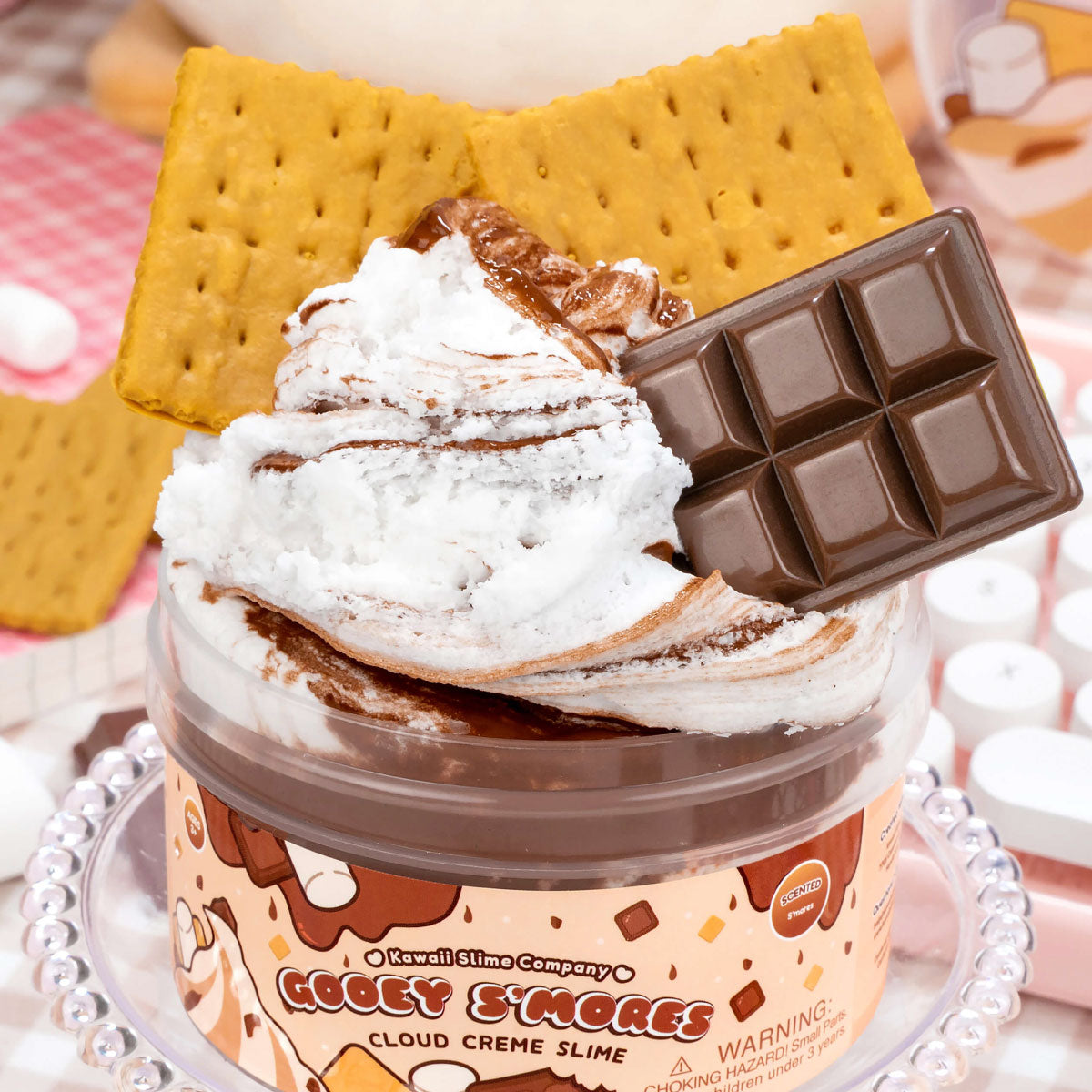 Kawaii Slime Gooey S’mores Cloud Creme Slime