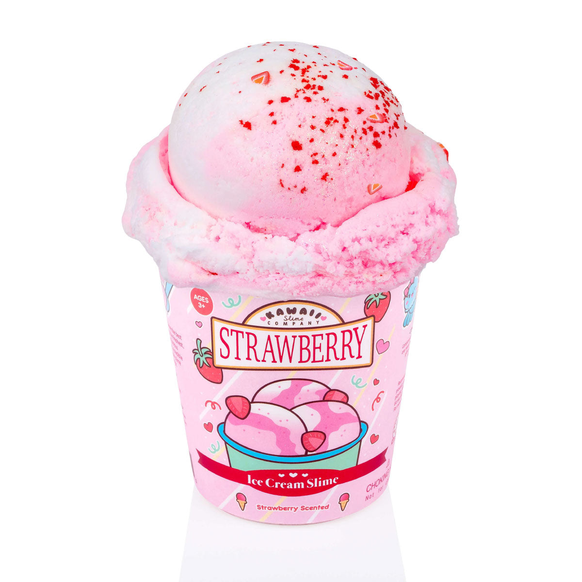 Kawaii Slime Strawberry Scented Ice Cream Pint Slime