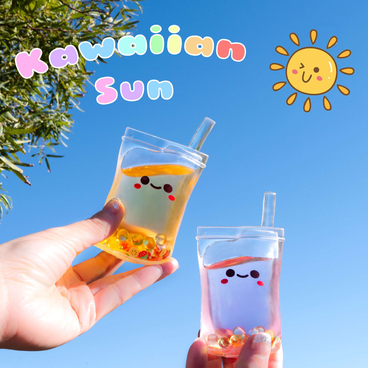 Kawaiian Sun Fruit Juice Squishy Sensory Toy from Kawaii Slime Co.