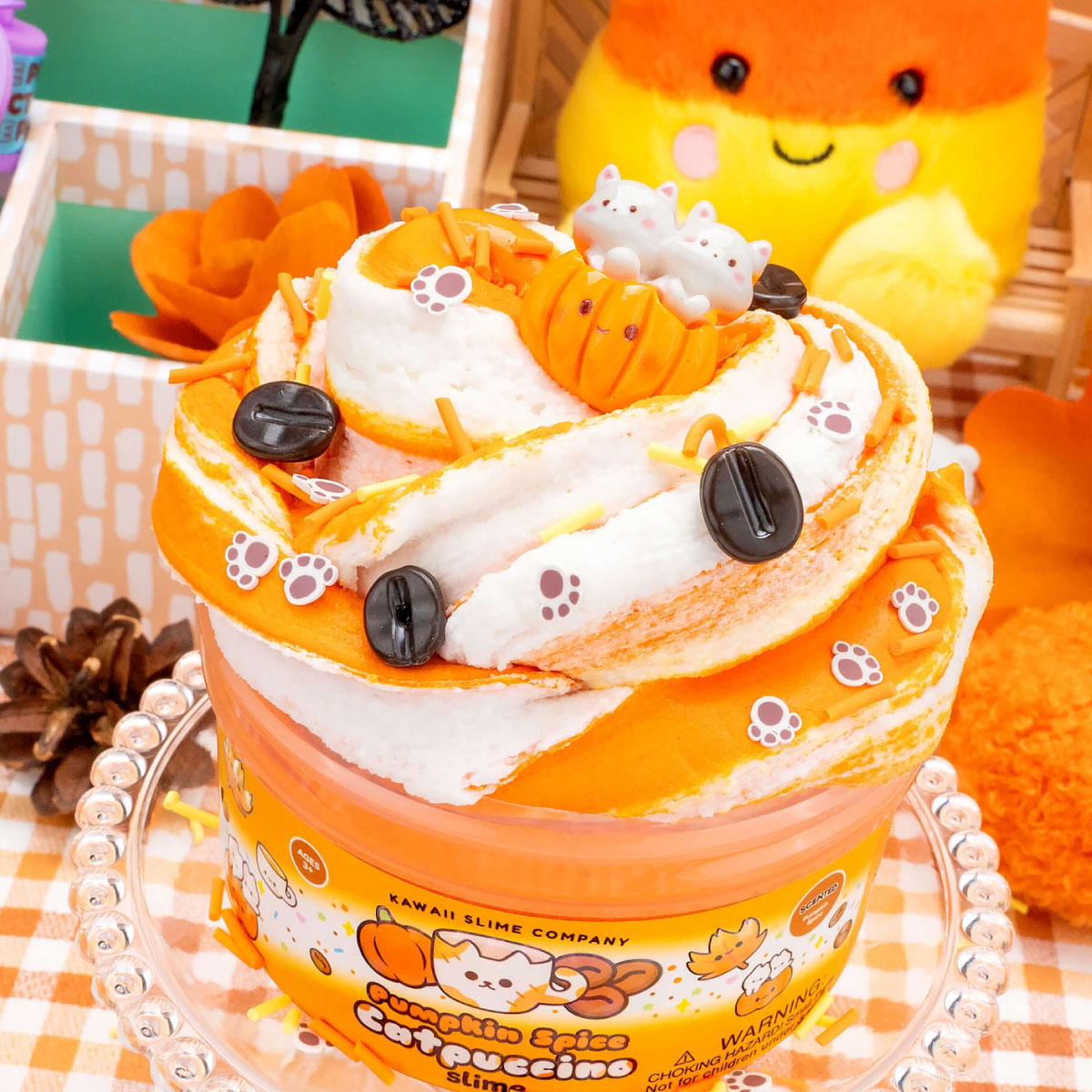 Kawaii Slime Pumpkin Spice Catpuccino Butter Slime