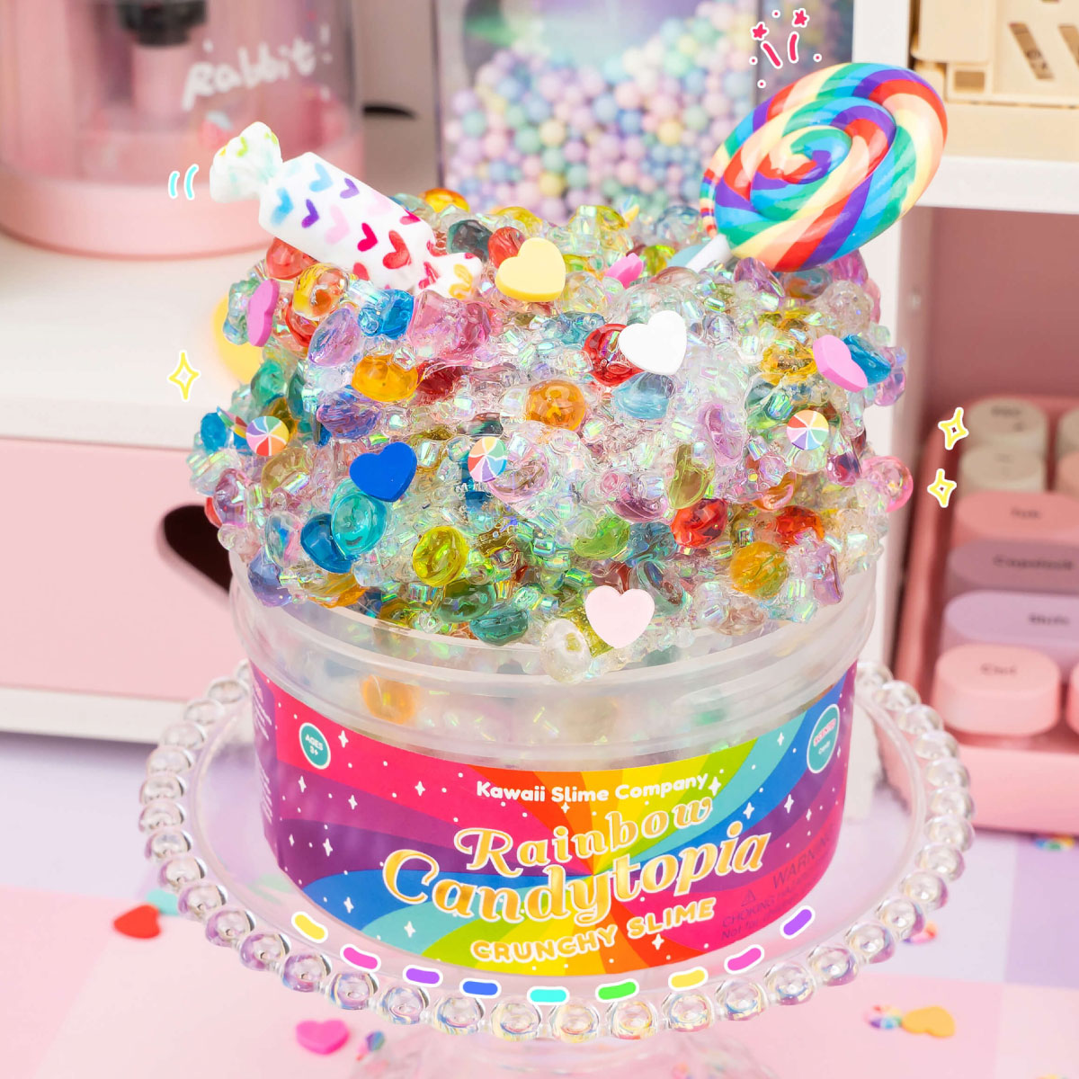 Kawaii Slime Rainbow Candytopia Crunchy Slime