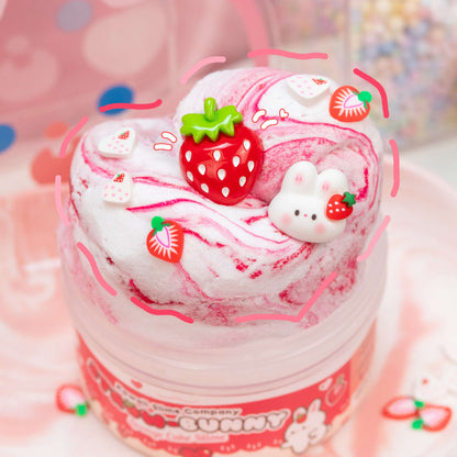 Kawaii Slime Straw-Bunny Sponge Cake Cloud Creme Slime