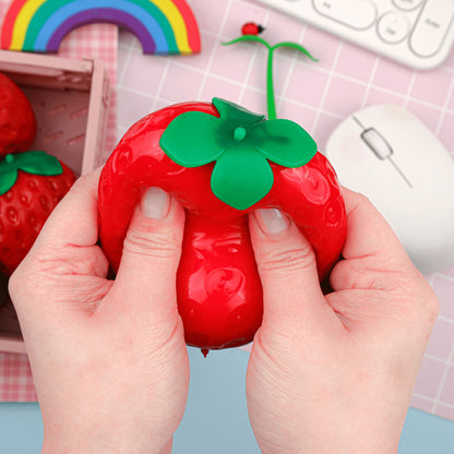 Kawaii Slime Co. Strawberry Shaped Sensory Squishy Toy