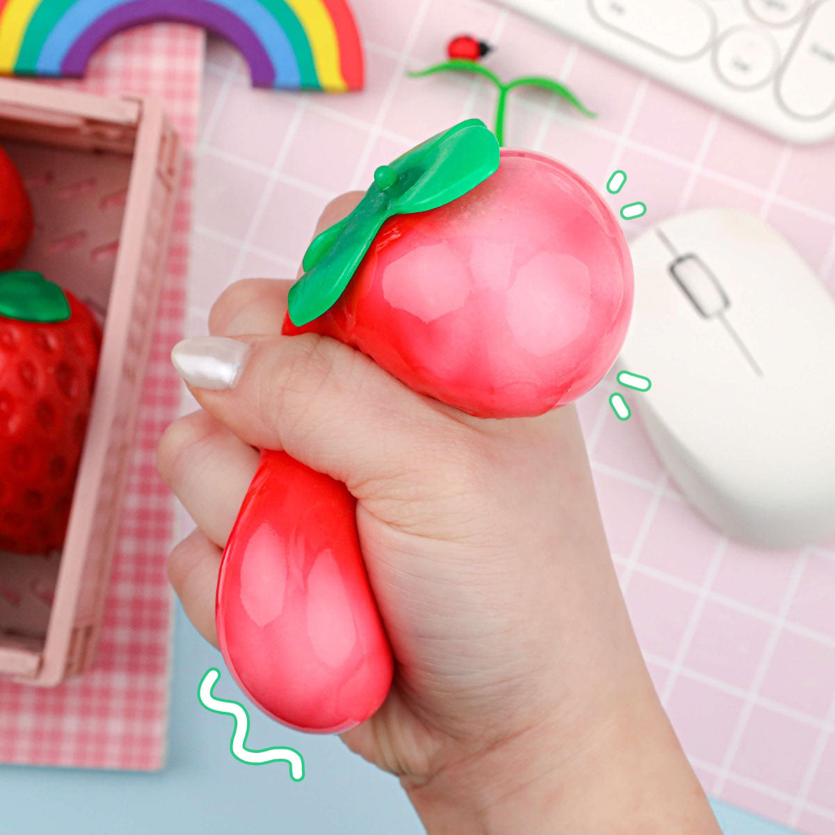 Kawaii Slime Co. Strawberry Shaped Sensory Squishy Toy