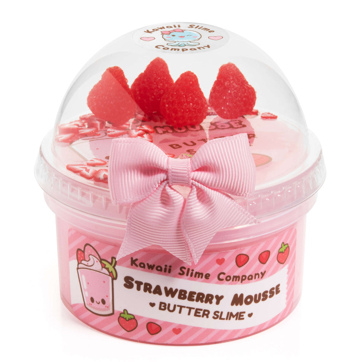 Kawaii Slime Strawberry Mousse Fluffy Butter Slime