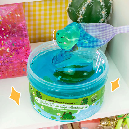 Kawaii Slime You're Toad-Ally Awesome Clear Slime