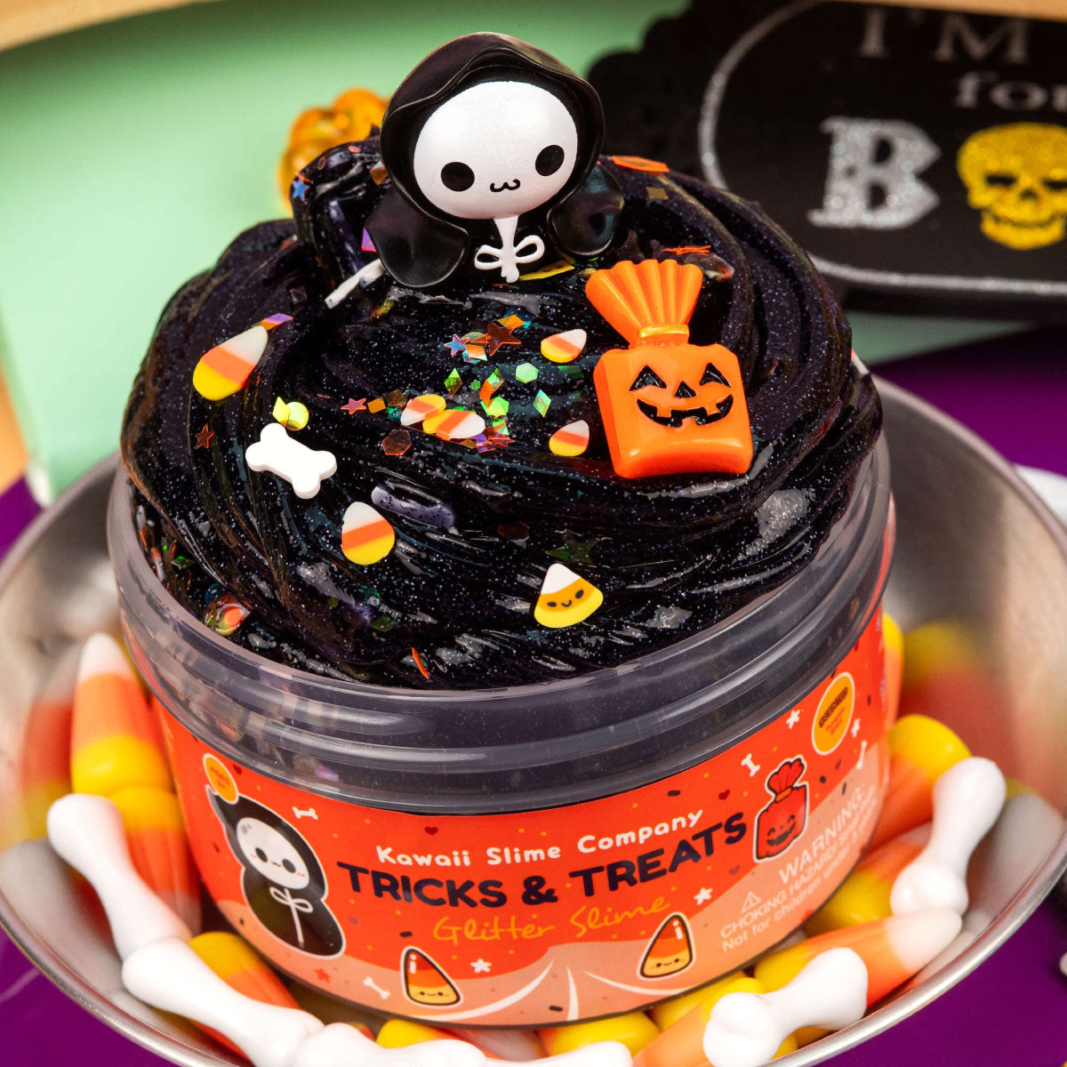 Kawaii Slime Tricks and Treats Glitter Slime