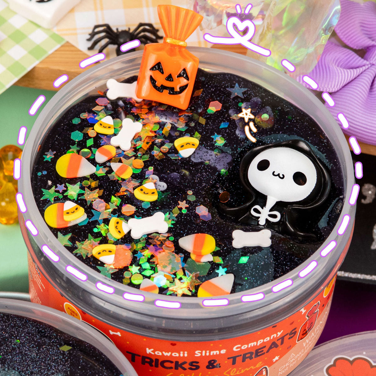 Kawaii Slime Tricks and Treats Glitter Slime