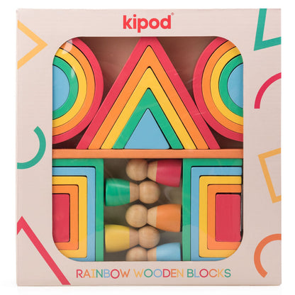 Kipod Wooden Rainbow 30 Block Set