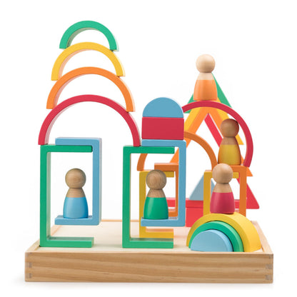 Kipod Wooden Rainbow 30 Block Set