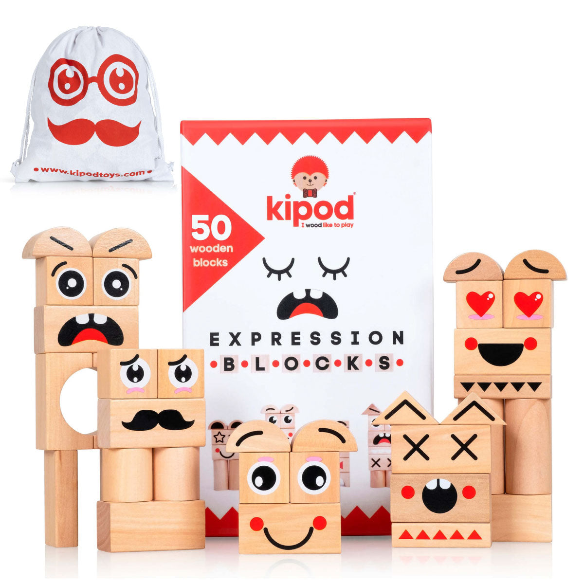 Kipod Expressions 50 Wooden Blocks Set