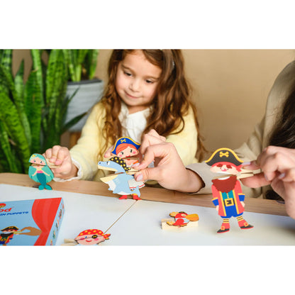 Kipod Wooden Clothespin Puppets - Pirates