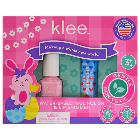 Hopping Pink Easter Nail Polish and Lip Shimmer Duo